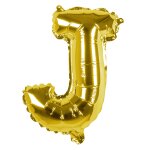 Ballon aluminium mylar lettre j, or