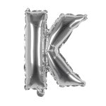 Ballon aluminium mylar lettre k, argent