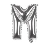 Ballon aluminium mylar lettre m, argent