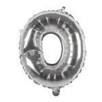 Ballon aluminium mylar lettre o, argent