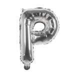 Ballon aluminium mylar lettre p, argent