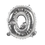 Ballon aluminium mylar lettre q, argent