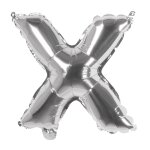 Ballon aluminium mylar lettre x, argent