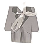 Ballotin carton costume smoking gris