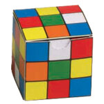 Ballotin carton jeu rubix cube couleurs