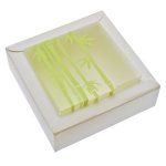 Ballotin carton nina blanc, avec plexi bambou