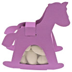 Ballotin cheval a bascule avec plexi, lilas