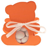 Ballotin ourson avec plexi, orange