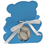 Ballotin ourson avec plexi, turquoise