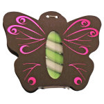 Ballotin papillon avec plexi chocolat, dcos roses