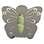 Ballotin papillon avec plexi gris, dcos argents