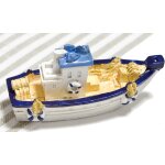 Bateau de p�che en r�sine d�co 7, 5cm