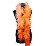 Boa en plumes, orange 1m80