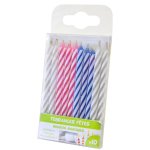 Boite de 10 bougies magiques stries 5, 5cm
