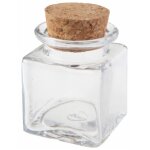 Boite de 24 pots carr� en verre transparents, carre (x24)