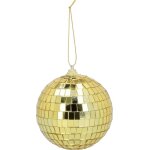 Boite de 6 boules  facettes 8cm, or