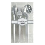 Boite m�nag�re gourmet 24 couverts plastique design, blanc / argent