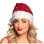 Bonnet nol sequin brillant, rouge