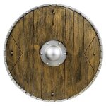 Bouclier rond effet bois 40cm