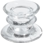 Bougeoir suede transparent (par 1)