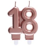Bougie des ages 18 ans, rose gold