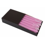 Bougie flambeau 24, 5cm, rose (x1)