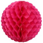 Boule papier festonn�e � suspendre - fuchsia