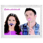 Cadre photobooth en bois 67cm, moulure blanc Cadre photobooth en bois 67cm, moulure blanc