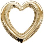 Cadre photobooth gonflable coeur 61x63cm, or coeur Cadre photobooth gonflable coeur 61x63cm, or coeur