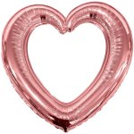 Cadre photobooth gonflable coeur 61x63cm, rose gold coeur Cadre photobooth gonflable coeur 61x63cm, rose gold coeur