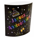 Centre de table led joyeux anniversaire chic 16, 2cm lumineux