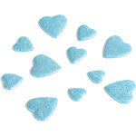 Chaks 02003 - 028, sachet de 50g de coeurs 3d, turquoise