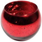 Chaks 0514 - 82, lot de 6 bougeoirs boule effet métal, rouge Chaks 0514 - 82, lot de 6 bougeoirs boule effet métal, rouge
