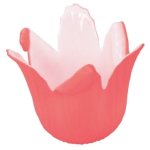 Lot 6 bougeoirs verre photophore fleur 8, 5cm rouge Lot 6 bougeoirs verre photophore fleur 8, 5cm rouge