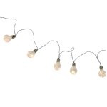 Chaks 10287, guirlande 10 ampoules larges forme poires, 3, 65m blanc chaud