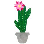 Chaks 10309, déco cactus et fleur bois sur socle pot effet ciment 31cm Chaks 10309, déco cactus et fleur bois sur socle pot effet ciment 31cm