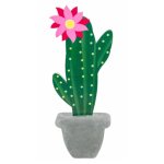 Chaks 10310, petite déco cactus et fleur bois sur socle pot effet ciment 20cm Chaks 10310, petite déco cactus et fleur bois sur socle pot effet ciment 20cm