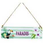 Chaks 10316, pancarte plaque paradis en bois 34cm