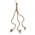 Chaks 10347, suspension 3 cordes en jute flexible 1m avec 3 ampoules led