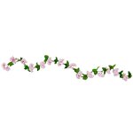 Chaks 10351 - 04, guirlande fleurs de cerisier artificielles 220cm, rose