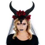 Chaks 10697, serre - tte reine malfique avec cornes et dentelle