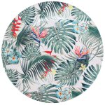Chaks 10962, assiette d�co m�tal feuilles tropicales 33 cm
