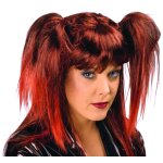 Chaks 11 272802, perruque zora couettes, rouge
