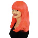 Chaks 11 277424, perruque josie cheveux longs lisses, fluo orange