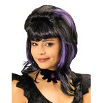 Chaks 11 278219, perruque vampiresse noire mèches violettes Chaks 11 278219, perruque vampiresse noire mèches violettes