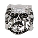 Chaks 11235, bague tête de mort argentée Chaks 11235, bague tête de mort argentée