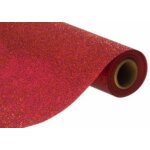 Chaks 11446 - 16, nappe premium paillettes incrust�es, en rouleau 120cm x 3m rouge fonc�