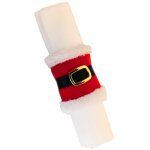 Chaks 11487, lot de 4 ronds de serviette ceinture père noël 7x19cm Chaks 11487, lot de 4 ronds de serviette ceinture père noël 7x19cm