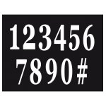 Chaks 11713 - 00, set de 12 chiffres carton avec adh�sifs 14cm, blancs