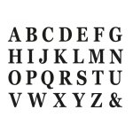 Chaks 11714 - 10, set de 48 lettres carton 13, 5cm avec adh�sifs, noirs